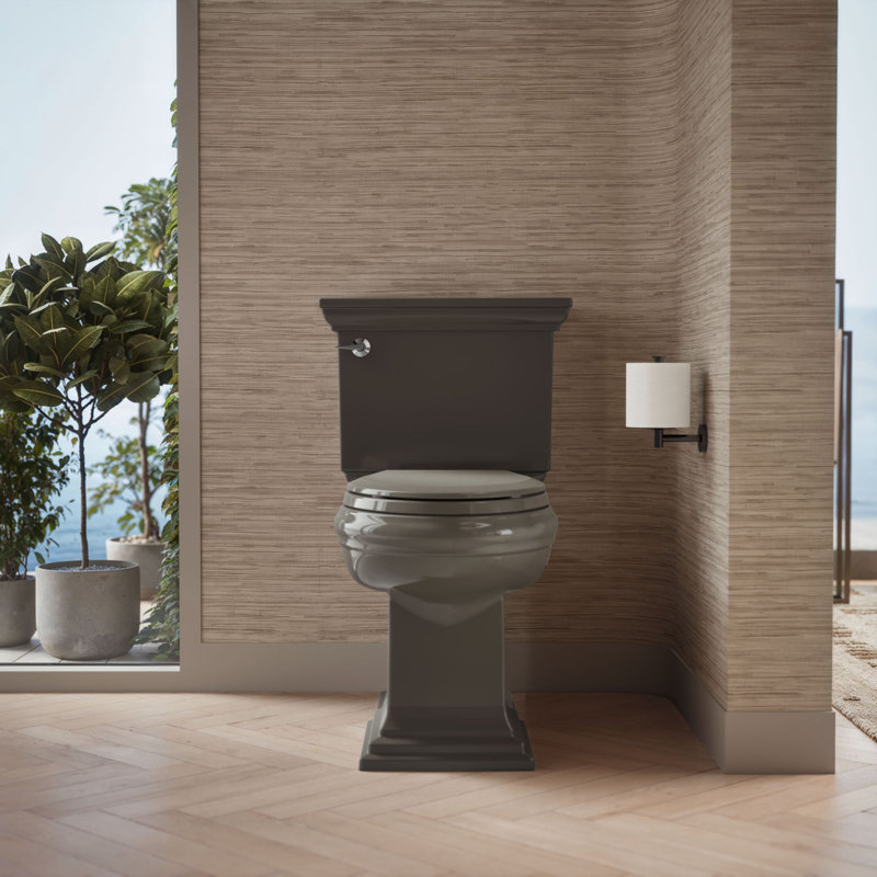 Lustra with Quick-Release Hinges Toilet Seat, Thunder Gray, Elongated