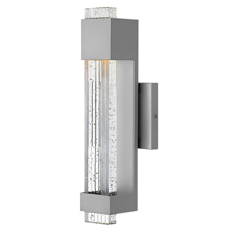 Glacier 1 - Bulb Integrated LED Outdoor Flush Mount, Bronze, 15.5" H x 4.8" W x 4" D