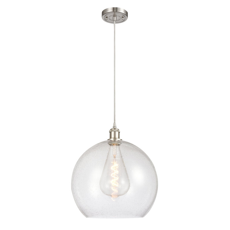 Luminaire suspendu sphérique 1 lumière Roxane, H 18,38 po x l 13,75 po x P 13,75 po, Ampoule non incluse