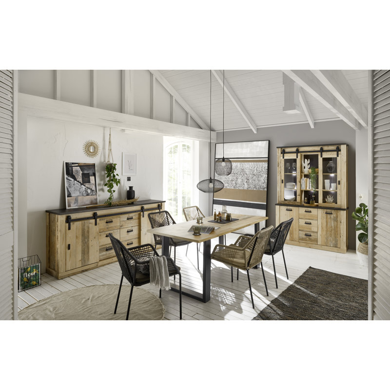 Jackeline 201cm Sideboard, Brown/Anthracite