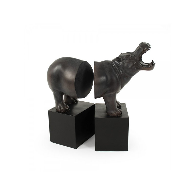 Hippopotamus Bookends