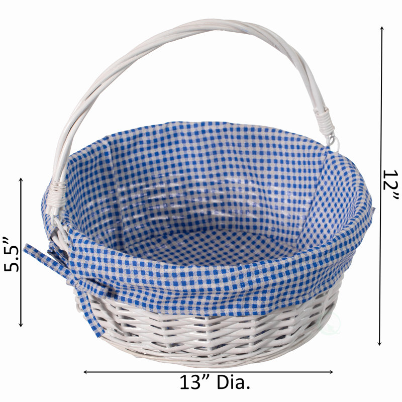 Gracie Oaks QI004620 Decorative Basket, Blue
