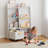 Kids Bookcase with Sliding Door and Drawer, Organizer Cabinet, Book Display