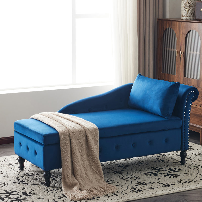Tooele Velvet Accent Chair, Blue