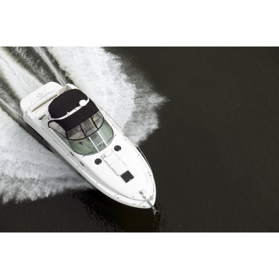 " Black And White Speedboat " Longshore Tides 