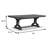 78" W Transitional Dining Table, Black