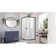 Prime 38" W x 38" D x 74.75" H Semi-Frameless Round Shower Enclosure with Base Included