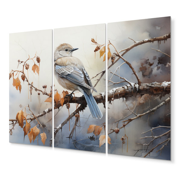 Red Barrel Studio® Bird Silent Watcher I - Animals Metal Art Print Set ...