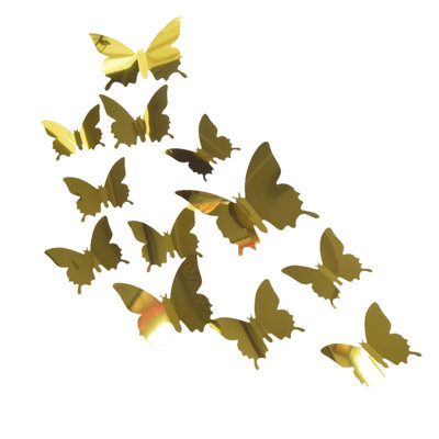 24 X Wall Sticker Mirror Mirror Room Sticker Bedroom