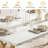 Rhui Faux Marble Top Metal Base Dining Table