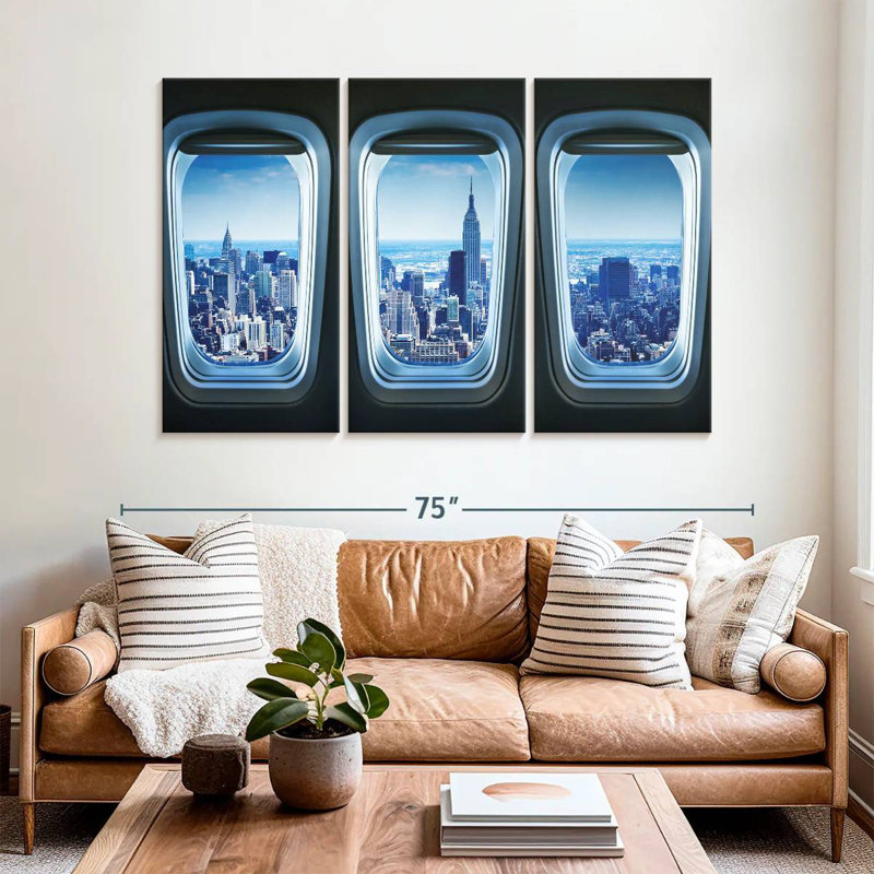 Mehar NY From Plane Window, 42" H x 65" W