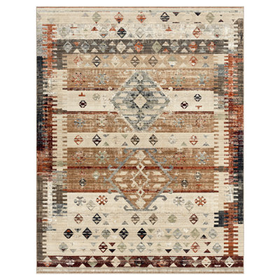 Phoeba Southwestern Area Rug in Beige