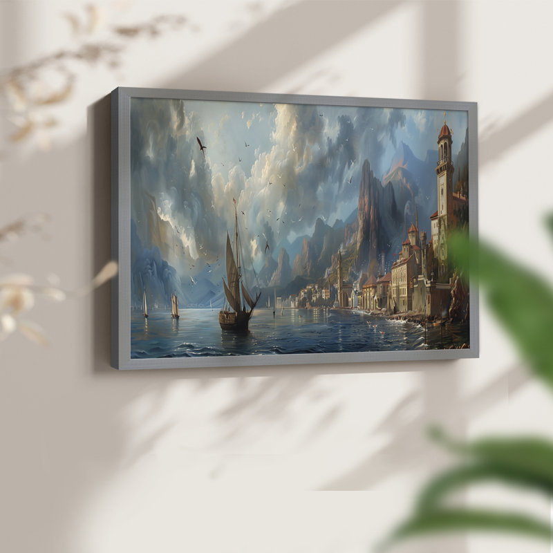 Série nautique - CXC III - Reproduction encadrée - Restickable, Gris, H 8 po x l 10 po