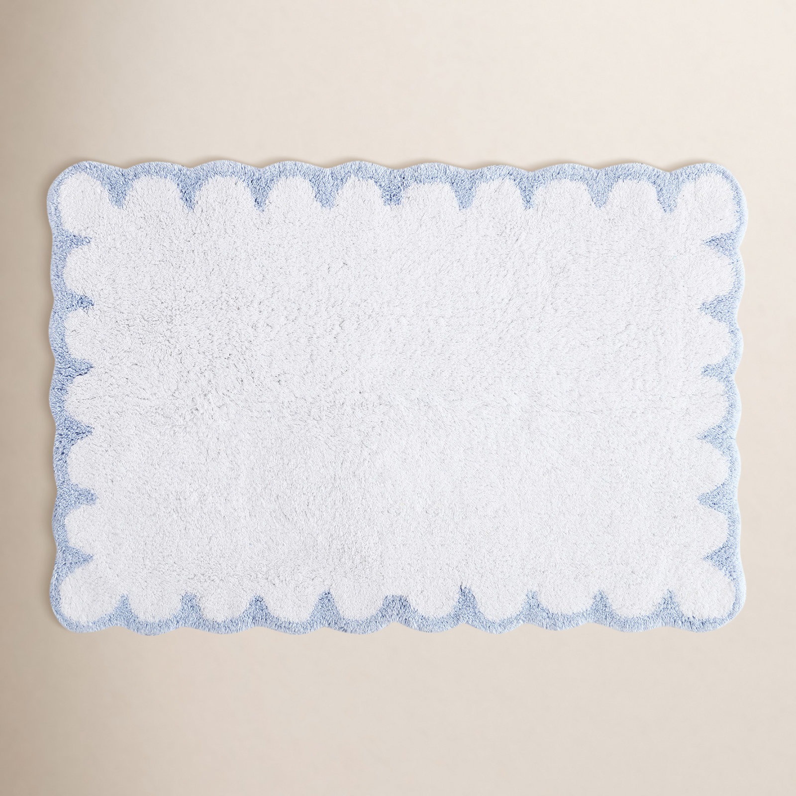 Peri Home Scallop Bath Rug, Blue