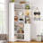 33" W X 76" H Corner Bookshelf With 2 Drawers, 7 Tiers L-Shaped Bookcase With 10 Open Storage Space, Modern Corner Storage Cabinet For Living Room, Home Office-1437501