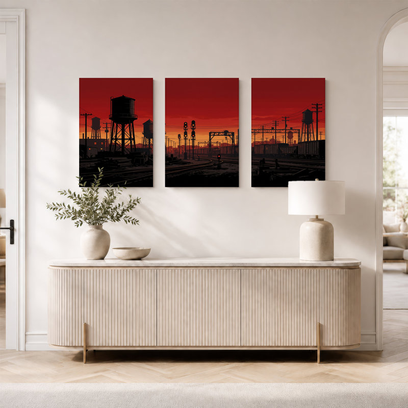 Ensemble d'art mural sur toile 3 tours, H 36 po x l 24 po x 3 pièces