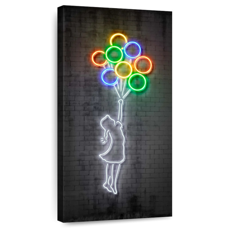 Flying Balloons, 24" H x 12" W