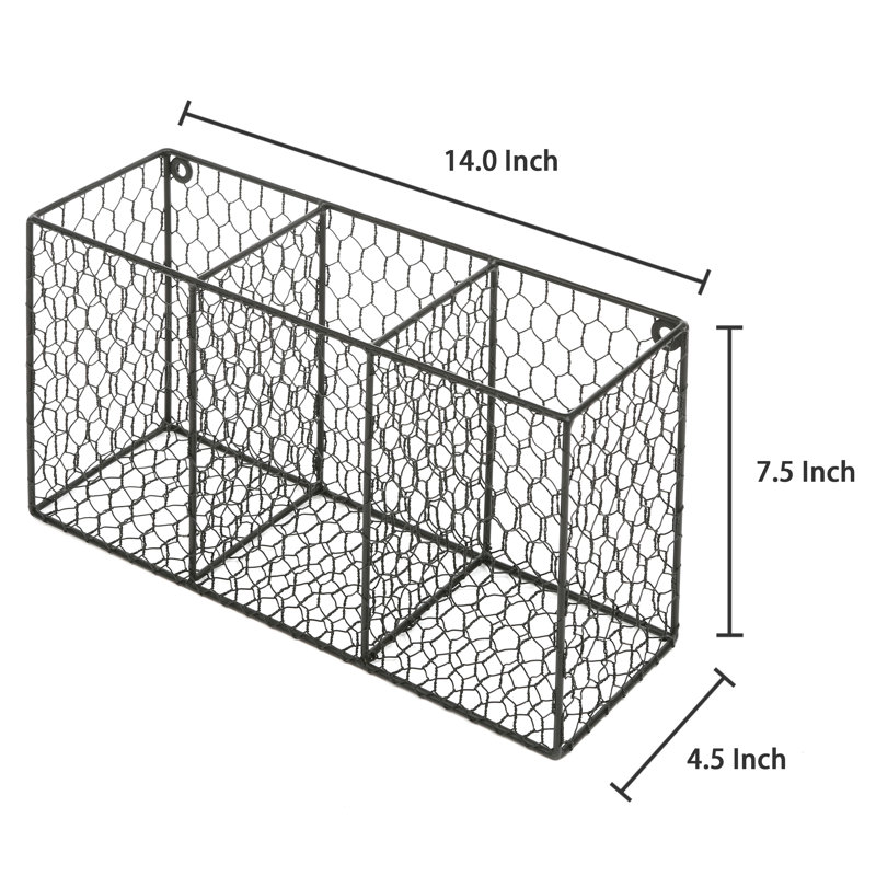 Metal Rectangle Flatware Caddy