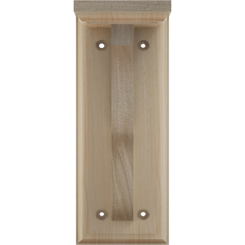 Support traditionnel Hamilton, Hévéa, H 9 po x l 3,5 po x P 7 po