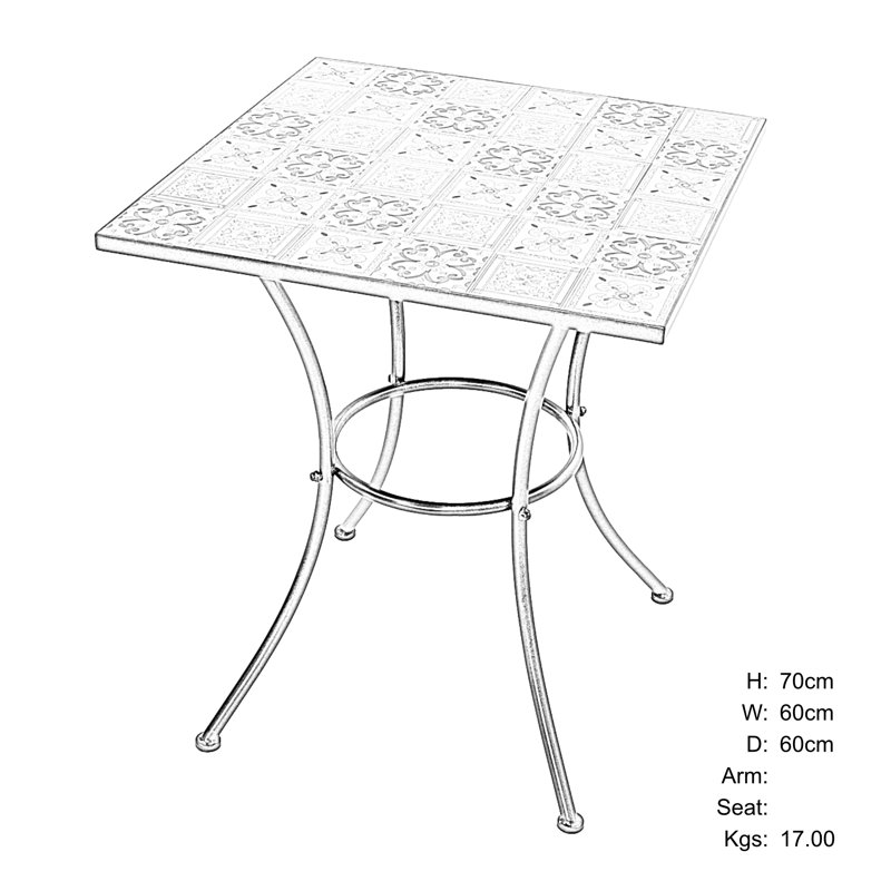 4 - Person Patio Dining Set with Square Table