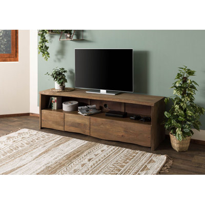 PURE MANGO Unfinished TV Stand for TVs up to 75"