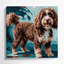 «Dogs Barbet», art mural sur toile noire-846563447