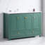 Meuble-lavabo 48 po avec lavabo en céramique - Rangement abondant 4 portes à fermeture en douceur et 2 tiroirs en bois massif pour une apparence moderne fabriquée à partir d'une esthétique contemporaine-279216480