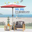 Parasol de patio rectangulaire avec manivelle Li-2070673006