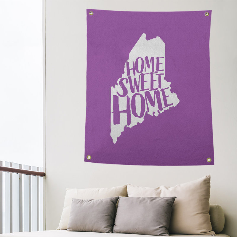 Tapisserie murale pour le maine doux home, H 36 po x l 26 po, Violet
