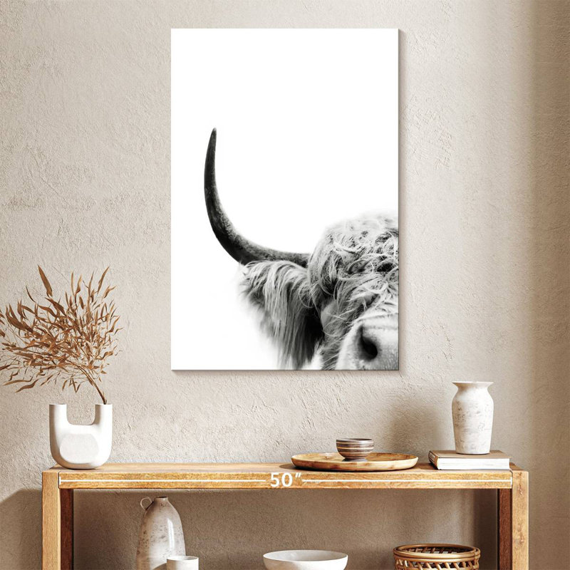 Brampt Peeking Cow II, 39" H x 26" W