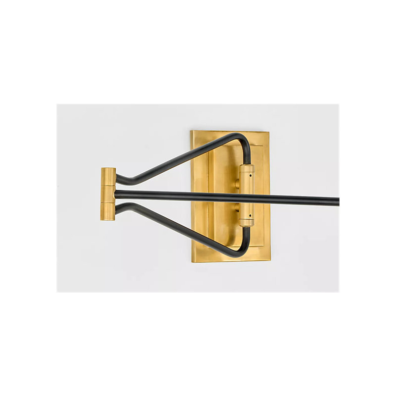 AERIN Keil Swing Arm Wall Light, Black