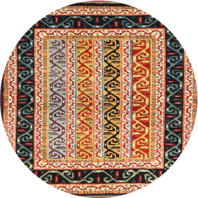 Tapis contemporain noir / bleu
