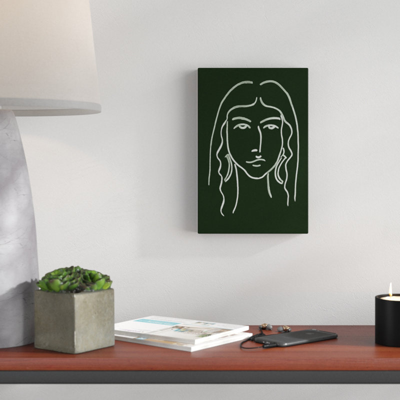Malachite Portrait VI by Melissa Wang - Painting Print, 30cm H x 20cm W, Wrapped Canvas