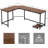 Computer L-Shaped Desk Corner Gaming Desk with Drawers Storage Shelves-619107611