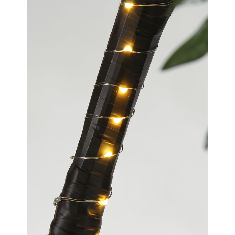 Palmier illuminé à 56 lumières DEL Adylan, H 60 po x l 10 po x P 4,9 po