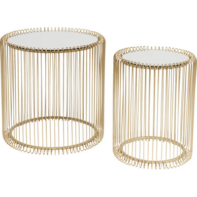 , 1 Wire 2 Piece Coffee Table Set