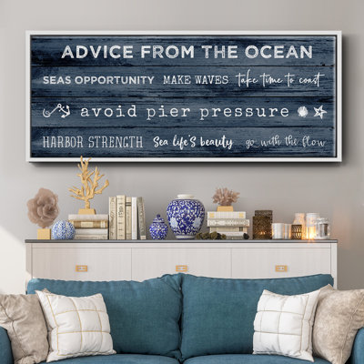 Bleu marine, toile encadrée