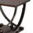 Black Nickel End Table with Bottom Shelf