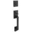 La Jolla Handleset with Single Cylinder Deadbolt and Contemporary Door Lever and Square Rosette-2060374076