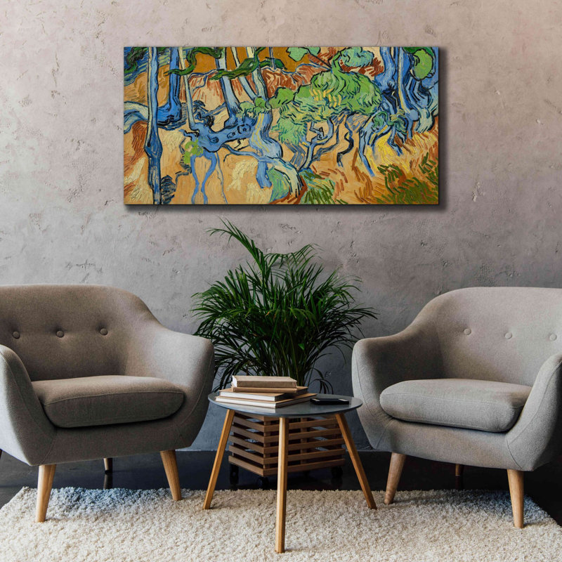 «Tree Roots» par Piet Mondrian - impression sur toile tendue, H 30 po x l 60 po x P 1,5 po