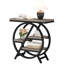 25.59 Inches 3-Tier Narrow End Table With Storage – Engineered Wood And Black Frame, Rustic Brown & Black-15198298