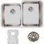 Lustertone 31.25" L x 20.5" W Double Basin Undermount Kitchen Sink Kit