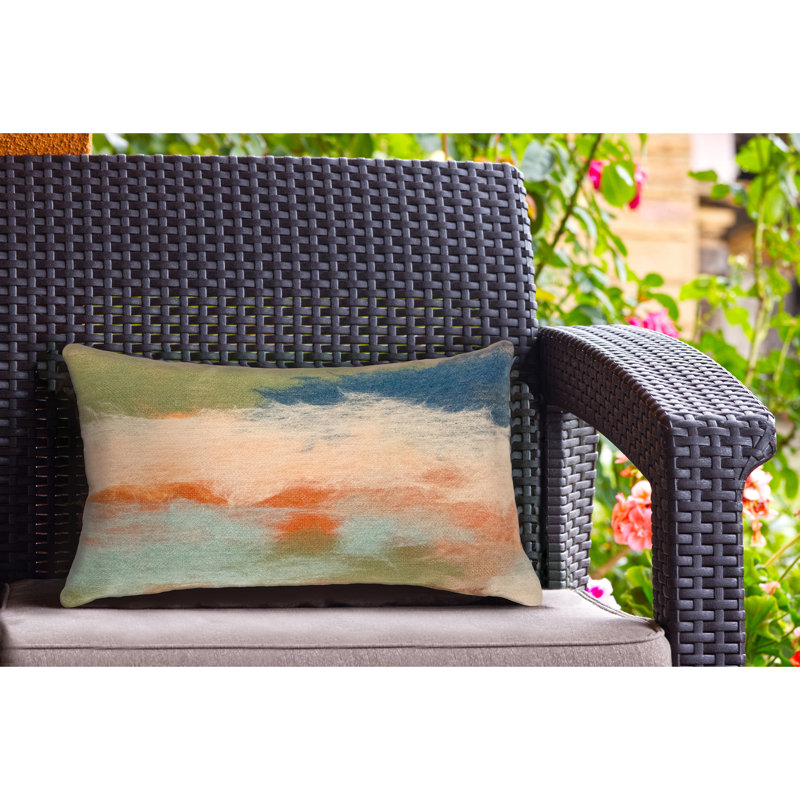Marina Outdoor Pillow Cover & Insert, Orange, 20" x 12"