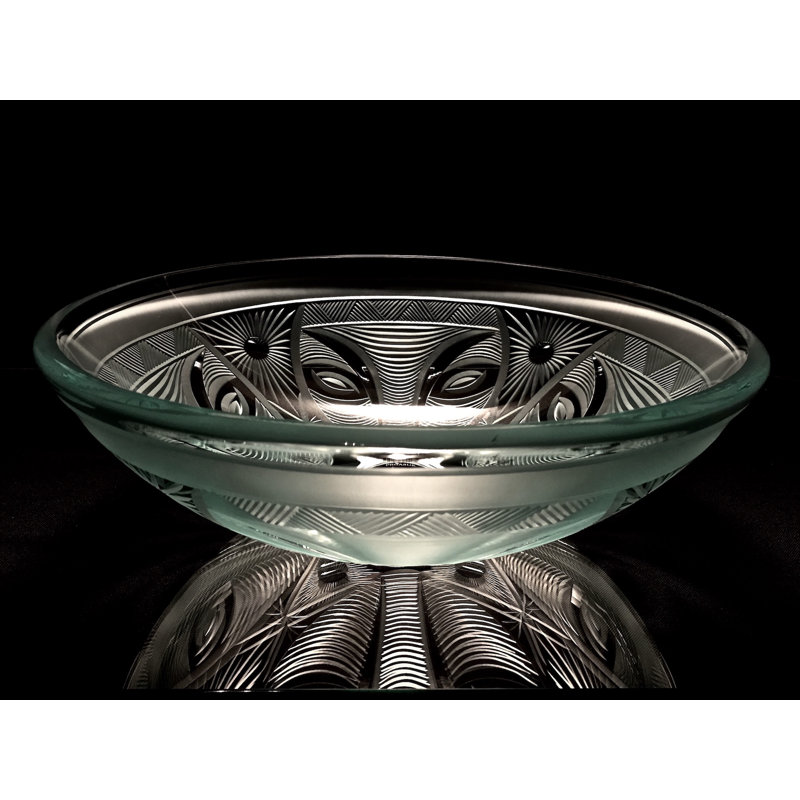 Lavabo de salle de bain à bateau circulaire enigma glass