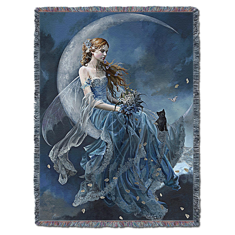 Jeté en coton Pure Country Weavers Wind Moon Fairy par Nene Thomas