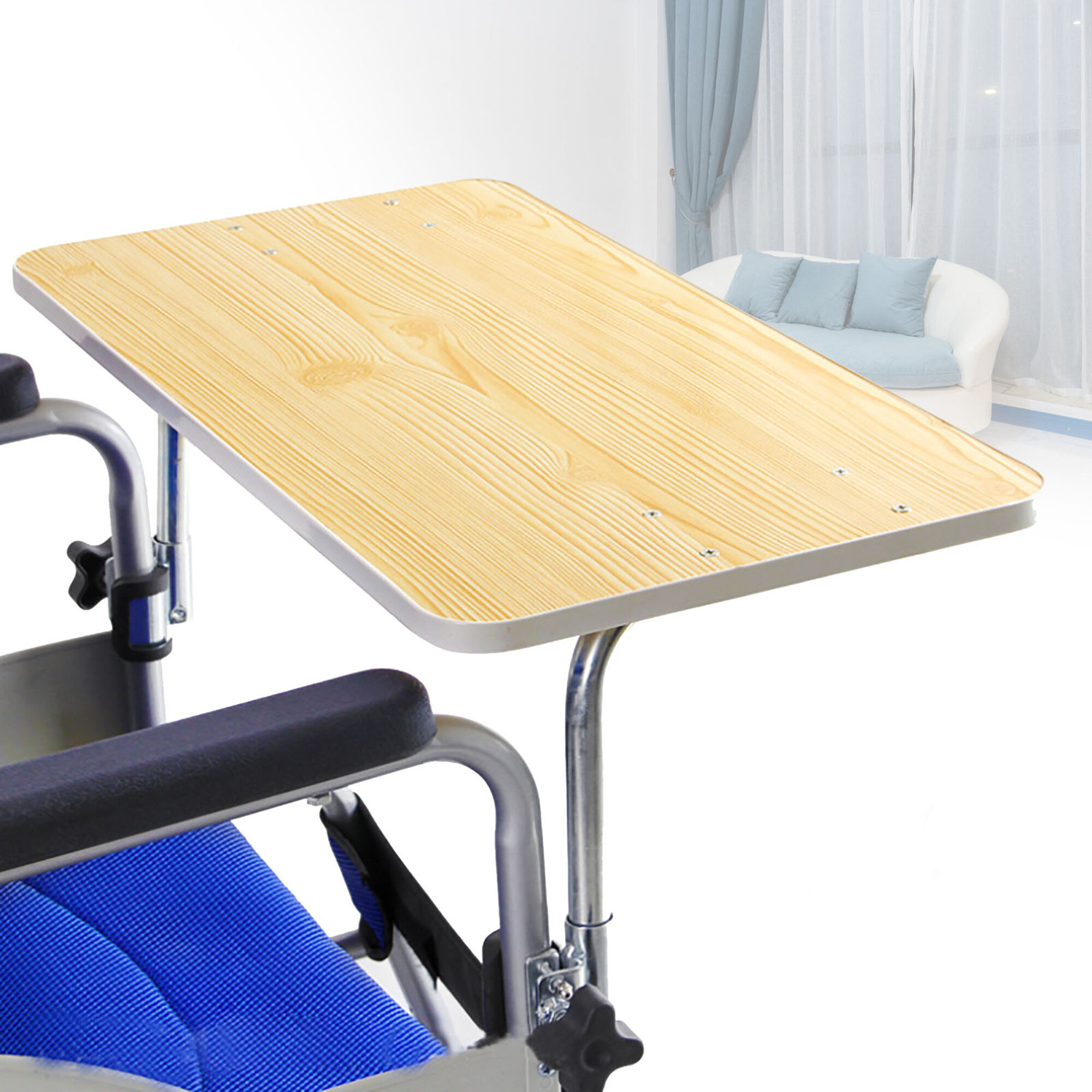 FRONG 22.44'' Rectangular Portable Folding Table For Wheelchairs