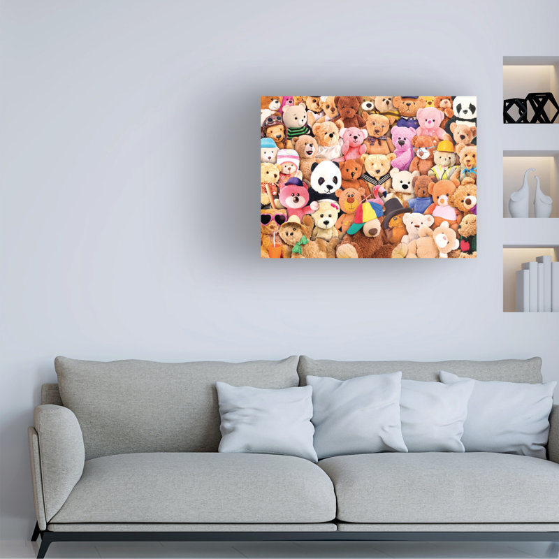 Art sur toile «Rando Bear Jamboree» par Bacheler Porter, H 14 po x l 19 po