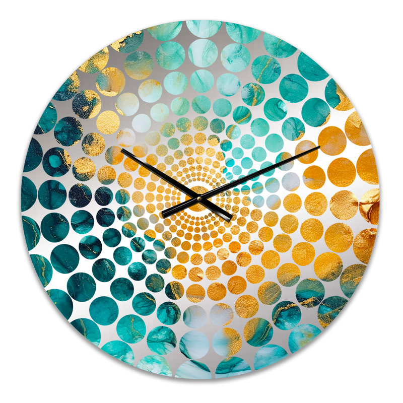 Theim - Horloge murale peinture abstraite, Médium