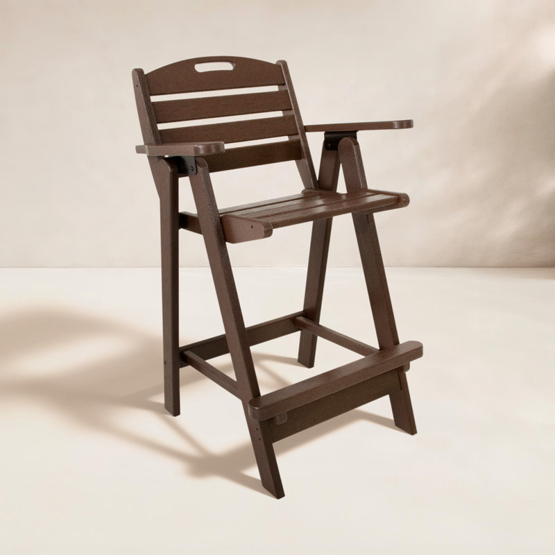 Chaise de bar POLYWOOD Nautical, Acajou