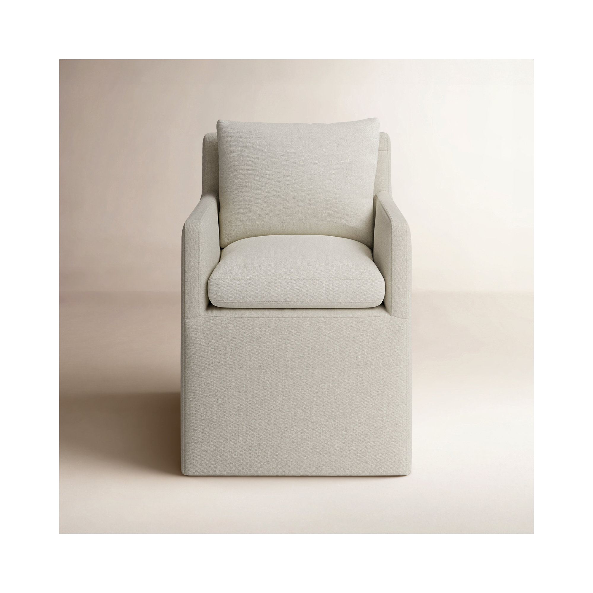 Alayaa Upholstered Arm Chair, Effie Linen Performance Linen